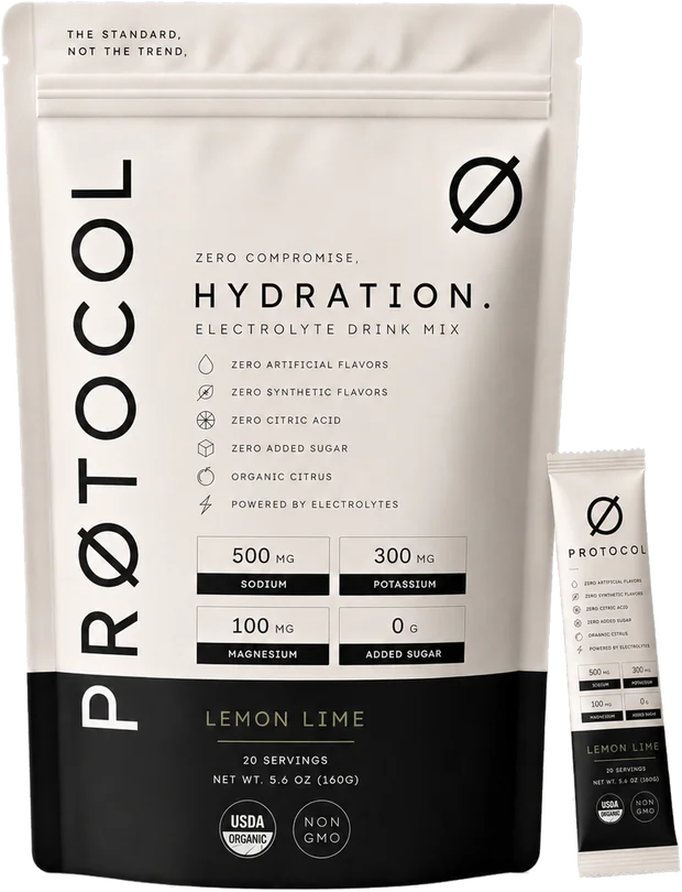 PRØTOCOL Hydration Lemon Lime 20-stick bag